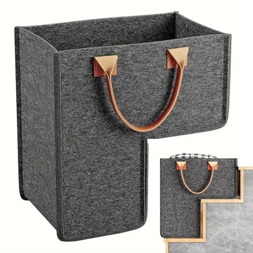 Cesto portaoggetti per scale, versatile, portatile, multifunzionale, , a forma di L, organizer per casa, comodo trasporto, spazi ristretti, per organizzare scarpe e lavanderia, facile da