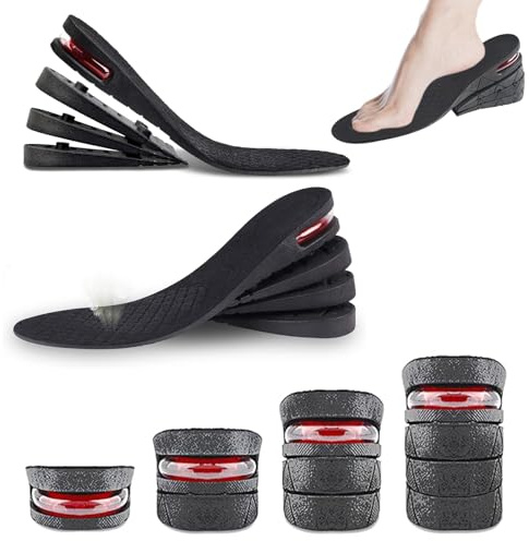 Hauteur Augmentation Semelles,Semelle Rehaussante,Chaussures Augmenter Talon,Semelles de Talon d'Augmentation,Talonnette Grandissante,3-7.5cm Semelle Intérieure Amortissante
