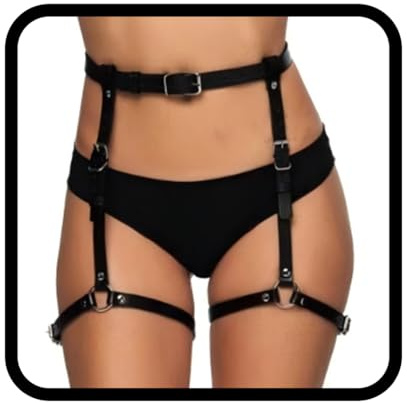 BRISHOW Punk Cuir Leg Herness Goth Ceinture cuisse Rave Accessoires pour Femme