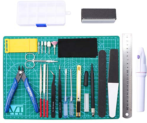 HSEAMALL 26 STÜCKE Modellbau Werkzeug Set,Gundam Modeler Grundwerkzeuge Hobby Werkzeug Sets Basic Tools für Auto Modell Bausatz DIY Reparatur