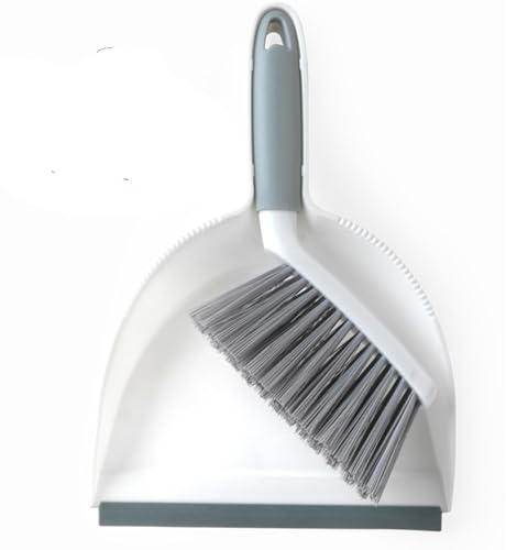 Beldray LA082664UFEU7 antibakterielles handfeger und Schaufel, Klein Besen mit weichen kratzfrei Borsten, Kehrschaufel mit Gummilippen, platzsparendes Kehrbürste mit Kehrschaufel, Kompaktbauweise