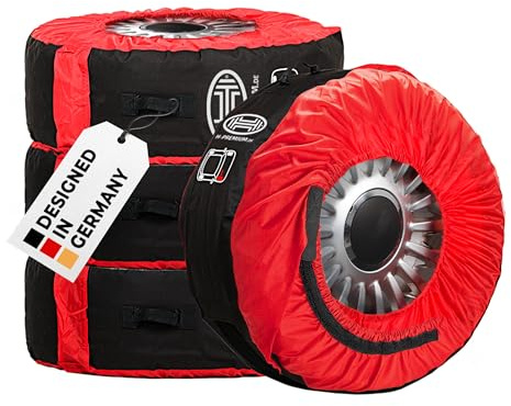 HEYNER® Reifentaschen Set 14-18 Zoll mit Klettverschluss, Reifenschutzhülle, Reifenschoner, 4er Set