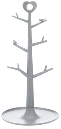 ULTECHNOVO Mug Holder - Removable Countertop Mug Tree with Hooks (Grey)