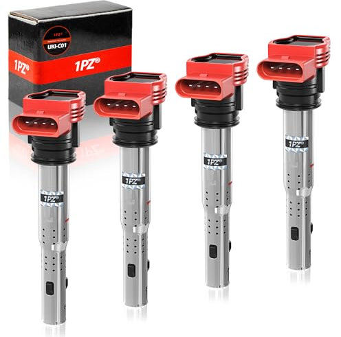 1PZ UKI-C01 4Pcs 06C905115E 06D905115 Ignition Coil Pack Replacement for AUDI A4 A5 A6 A7 A8 Q5 Q7 FORD Galaxy Mk1 Volkswagen Passat B3/B4 Estate 06E905115