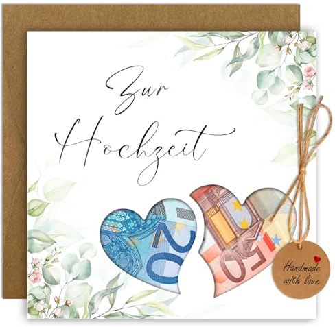 Luckeey Geldgeschenk Hochzeit Verpackung mit Umschlägen, Hochzeitskarte Geldgeschenk, Originelle Hochzeitsgeschenk Geld, Personalisierte Geschenke zur Hochzeit Brautpaar