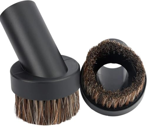 Universal Premium Brushes for Henry Hoover 32mm Pack of 2 Replacement Brushes for Henry Hetty Head Parts, Round Horse Hair Henry Hoover Head Attachments Dusting Suction Nozzle and Dust Brush