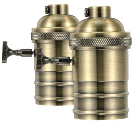 Homoyoyo 2pezzi Porta Lampada Vintage Con Interruttore off Base Per Lampada Sospensione Adattatore Per Lampade Per Accessori Da Te