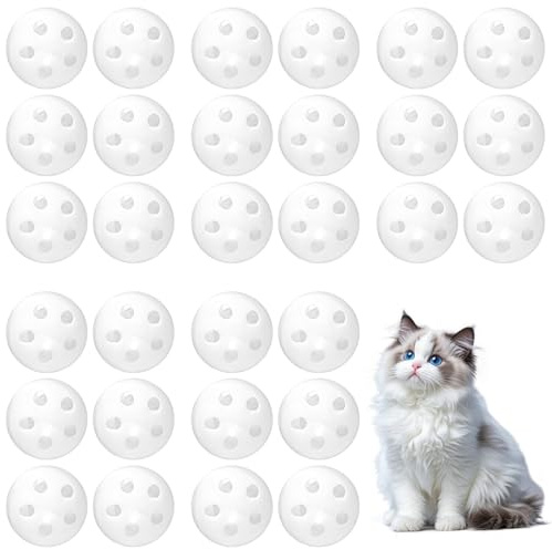 Kifmurase 30 Pcs Rattle Balls Inserts Rattle Toys, Rattles Box Repair Doll Noise Maker Insert Toy for Animal Puppet Doll, Rattles and Plush Rings Baby Pet Toy (24 mm)