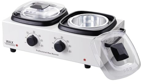 Ｚｉａｌｏｆｉ Máquina Profesional para Depilación con Cera Calentador Eléctrico de Cera Fundidor de Cera Ajustable Doble Olla para Spa Fabricado en PP Resistente a