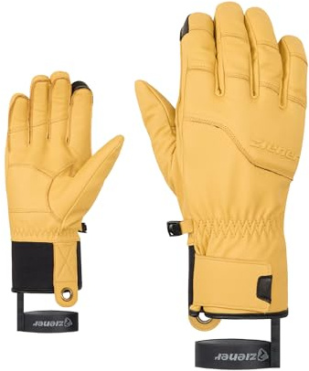 Ziener Guantes de esquí GISMON-Z para Hombre/Deportes de Invierno | Primaloft, Cuero, táctil, Bronceado, 10