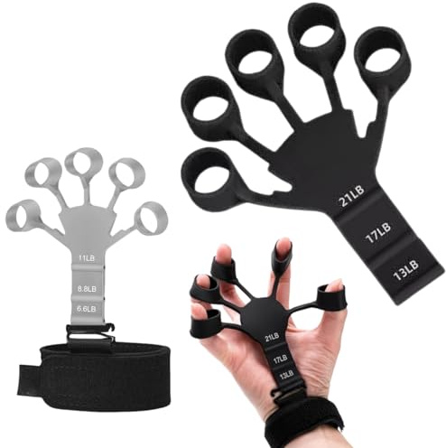 Finger Strengthener,Finger Trainer,Hand Strengthener Finger Exerciser Stretcher,6.6-21Lbs Adjustable Finger Strengthener,Finger Exerciser & Hand Strengthener,Suitable for Sports,Climbing