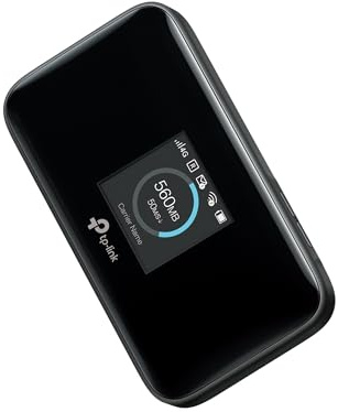 TP-Link M7750 Mobiler WLAN Router 4G LTE (Cat 12, bis zu 600 Mbit/s, Dualband-WLAN bis 1200 Mbit/s, 15 Std. Akkulaufzeit, bis zu 32 Geräte, entsperrt, internationales Roaming)