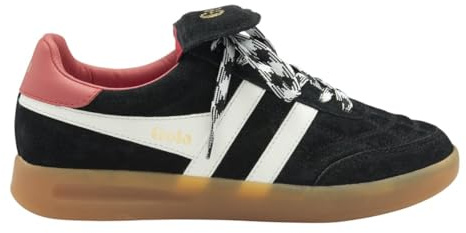 Gola Women's Stadia '86 Sneaker, Black Off White Coral Eraser, 6 UK
