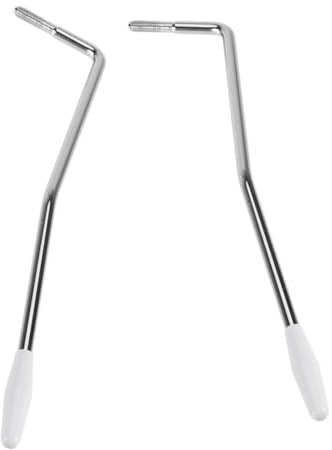 FRCOLOR 2PCS Chrome Tremolo Arm with Elegant White Tip for Electric Guitar Easy Installation Replacement Bar for Tremolo System Guitar Accessory for Reliable Performance