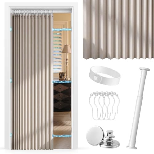 EUBSWA Tenda termica con protezione dal freddo, altezza 200 x larghezza 120 cm, con asta telescopica per camera da letto, soggiorno, 90 – 110 cm
