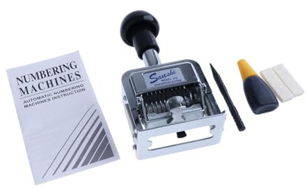 Harilla Machine à numéroter automatique, numéroteur à sauts, tampon numéroteur automatique pour billets, 10 Chiffres