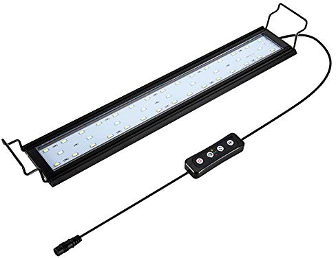 hygger Aquariu Light, Dimmable LED Aquarium Light with Timer, Aluminum Alloy Shell Extendable Brackets, External Controller, Led Aquarium Light for Plants(14W) [Energy Class A]