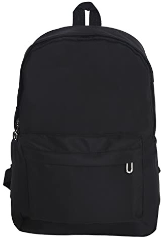 TSLBW Sac à Dos pour l'école Adolescents Filles Garçons, Sac à dos de jour Décontracté pour l'école Secondaire Sac de Sport de Voyage pour étudiants de l'université A4 Magazine IPad (noir)