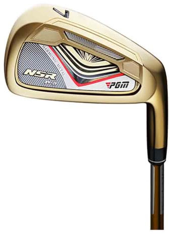Herr kvinnors golfklubba järn #7 järn med R/S kol- eller stålskaft – golfklubb för högerhänder – professionella golfsporter (#7 (guld), med S-kolskaft)