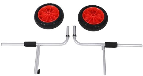 Aramox Canoe Carrier Dolly, Aluminum Transport Cart with 10in Tires for Small Boats Kayak Cart Dolly Kayak Cart Dolly Kayak Cart Dolly