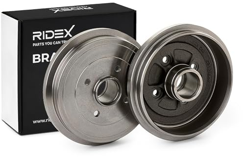 RIDEX Tamburo freno Posteriore 123B0339 Tamburi Dei Freni 2x Ø203mm