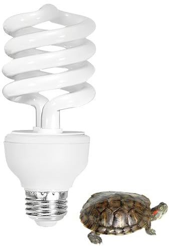 SKIKHN Lampada UVB, Lampada Rettile, UVB 10.0 UVA 26W Luce UVB per Rettili, UVB Compatta e Fluorescente, Lampada Compatta E27, per Terrario di Rettili, Piante e Tartarughe