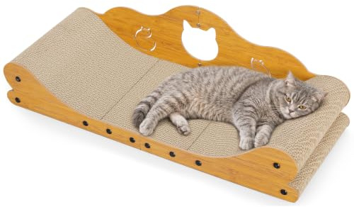 Gimars Tiragraffi per Gatti XXL 78 cm, Tappetino Graffi in Design Divano, Letto per Gatti & Protezione Mobili per Gatti Grandi e Case con più Gatti