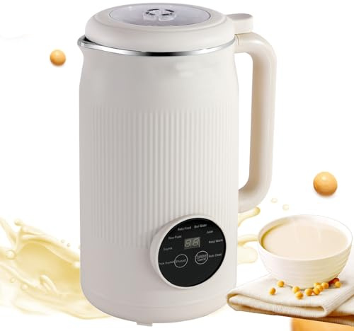 Machine à lait de noix 8 en 1, machine à lait de soja automatique de 1200 ml avec démarrage différé, garde au chaud, fait bouillir de l'eau et autonettoyante, machine à lait d'avoine pour lait