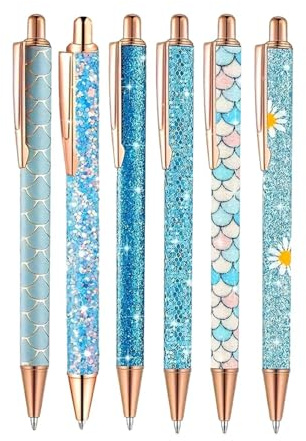 Bolígrafos Lindos,Marcador Estético Ergonómico 6 Piezas 1,0 mm - Bolígrafos Decorativos | Para Oficina Aula Universidad Trabajo Y Hogar Periódico Papelería Escolar