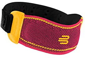 Bauerfeind, 1 unisex knä-sportbälte, Sports Knee Strap, Kan bäras på vänster & höger knä, Patellabandage för löpning, maraton samt bollsporter, Silikonring, Tryckavlastning