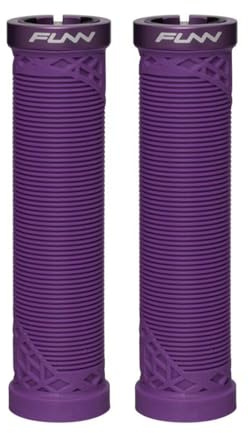Funn Hilt Poignées de Guidon VTT avec système de Verrouillage Simple, légères et ergonomiques, avec Un diamètre intérieur de 22 mm, poignées de Guidon de vélo Uniques avec Motif (Violet)