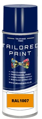 RAL 1007 Daffodil Yellow Gloss Aerosol Paint Can 2K Direct Gloss Paint For Wood, Metal, Plastic, PVC, UPVC, Fascia Boards - Indoor & Outdoor