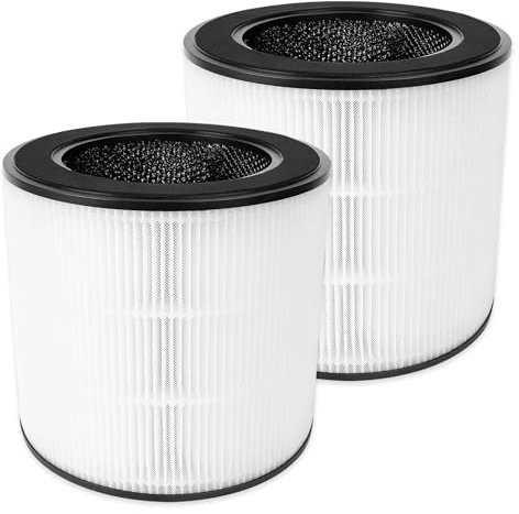 KEEPOW 2er Pack Ersatzfilter FY0293/30, Für Philips Serie 800 Luftreiniger AC0830/10, HEPA & Aktivkohlefilter, Hohe Filtrationseffizienz