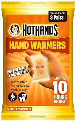 HotHands Hand Warmers – Disposable Hand Warmer 3 Pairs, Hot Hands Handwarmers for Up to 10 Hours Heat, Pocket Warmers for Outdoor Sports, Golf Hand-Warmers, Walking, Skiing & Stocking Fillers for Men