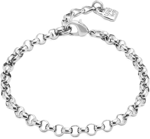 UNO de 50 Pulsera Cadena Bañadas En Plata De Ley