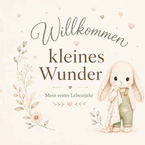 Mein erstes Jahr Babyalbum: Erinnerungsbuch zum Eintragen für das erste Lebensjahr - Baby Geschenk zur Geburt