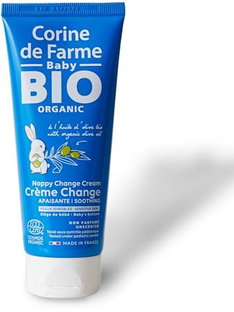 Corine de Farme Crème Change Apaisante Bio Calendula 100ml | Crème Change - Apaise & Protège La Peau - Calendula Bio & Huile D'Olive Bio - Formule Clean Beauty