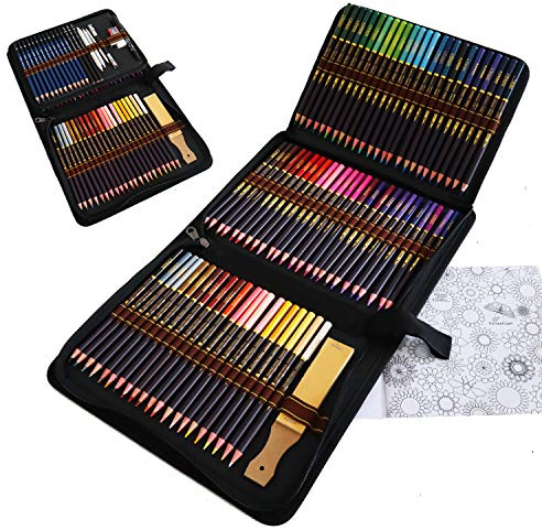 Zeybe Matite Colorate per Adulti, 96pcs Professionali Matite Colorate Artistico Kit per Schizzo e Disegno, ideali per Colorare,Disegnare, Astuccio cancelleria scuola