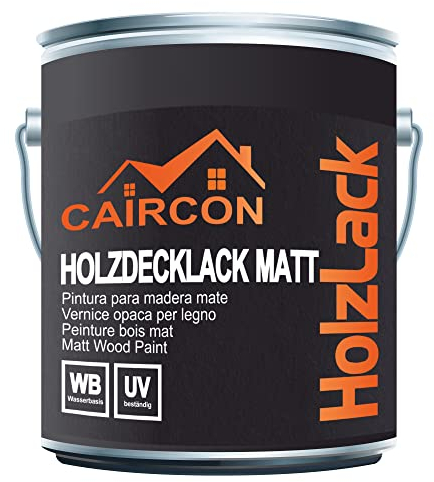 Holzfarbe Matt Holzlack Möbelfarbe Holzschutzfarbe - Anthrazitgrau 5L