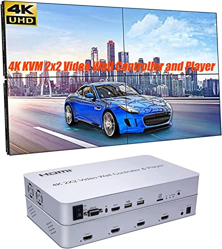 NINGKANGSHENG 4K 2x2 HDMI Video Wall Controller Mural Lecteur SD USB HDCP1.4 Compliant Processeur vidéo Splicer 1x1 1x2 1x3 1x4 2x1 3x1 4x1 4x2