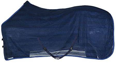PFIFF 102309 Fliegendecke Brimfly, Pferdedecke Fliegenschutz Weidedecke, Blau 155