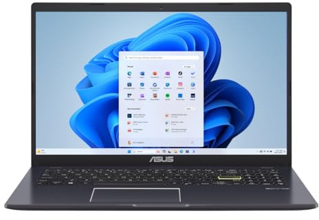 ASUS 15.6” Vivobook Go Slim Laptop, Thin & Portable for Student Study, Intel Dual Core N4500, 4GB RAM, 128GB SSD, Windows 11, Star Black, L510KA-ES04