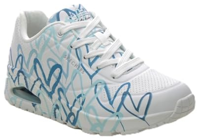 Skechers UNO Spread The Love, Damen Sneaker, White,