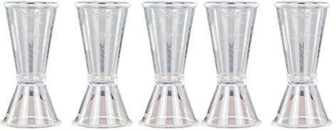SECFOU 5piezas Vaso Medidor De Doble Cabeza Para Cócteles Escalas De Precisión Utensilio De Bar Para Fiestas y Hogar s
