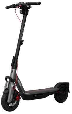 Segway-Ninebot F3 D, e-skoter med vägggodkänd för vuxna, 70 km räckvidd i miljöläge, 120 kg lastkapacitet, dubbel hydraulisk fjädringning, smart skärm, svart