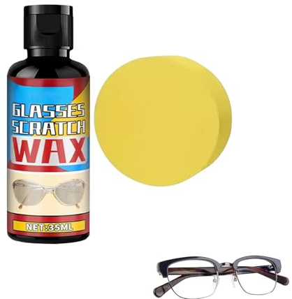 Glass Scratch Remover 35ml Professional Portable Home Supplies | Eyeglass Lens Cleaner for Camera Phone Screen Travel Birthday Vehicle Driving Road Trip Golf Offices School
