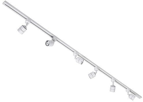 Litecraft Kitchen Track Light, White, 2M 6 Light | Soho Fixtures, GU10 LED Bulbs
