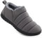 VeraCosy Men's Warm Quilted Memory Foam Ankle Mule Slippers Cosy Indoor Outdoor House Shoes with Elastic Gores Grey, 9 UK
