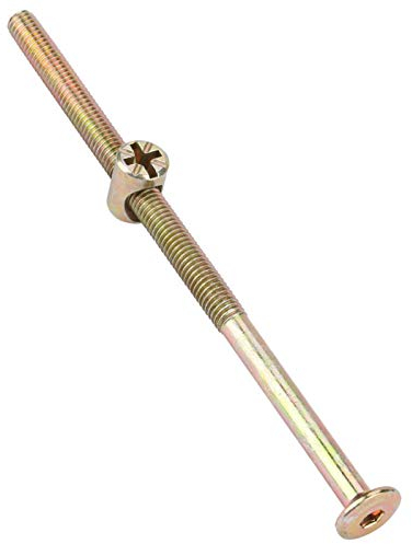 Tornillo de cabeza hexagonal plana de 10 piezas, tornillos de barril para muebles, tuerca de cabeza de martillo de acero inoxidable para muebles, cunas, camas, cunas y sillas(6 * 110mm) tuerca