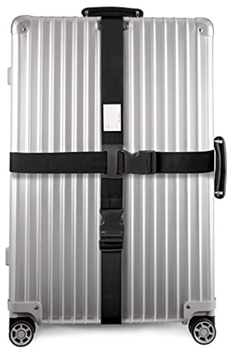 OW-Travel Sangle Valise Voyage Avion Croisée, Ceinture Valise, Noire 1 Pc | Sangle pour valise avion croisée facile à repérer, sangle bagage valise voyage sécurité pour valises et accessoires avion
